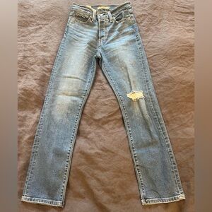 Levi’s, wedgie straight jeans size 26. Washed and worn 2x’s.